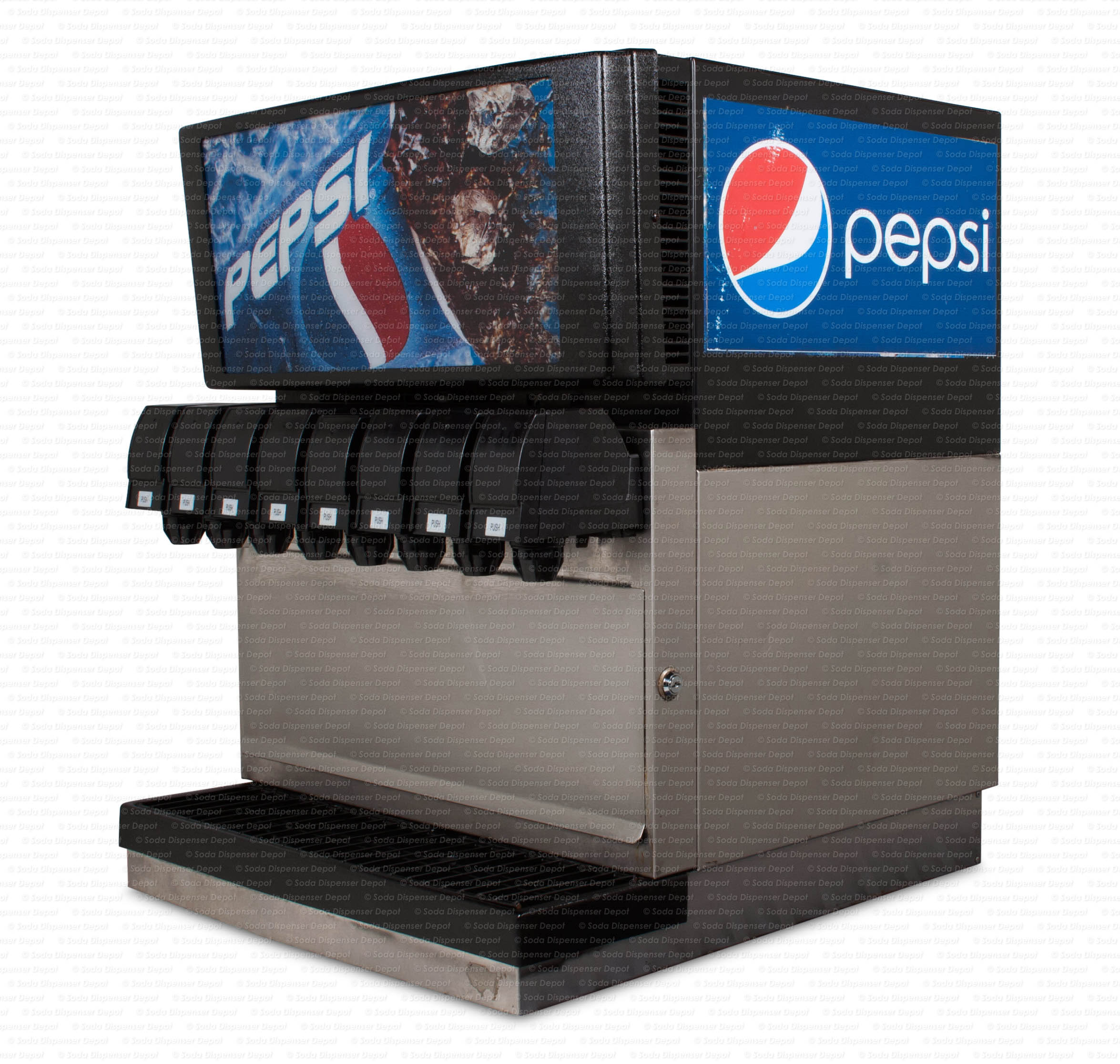 ce00808 8Flavor Counter Electric Soda Fountain System