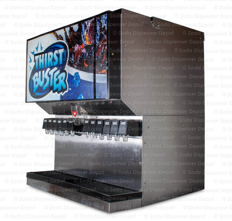 Remanufactured 12-Flavor Ice & Beverage Dispenser System (angle02)
