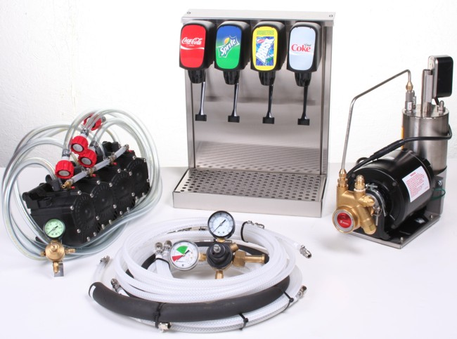 3-Flavor Tower Remote Soda Fountain System